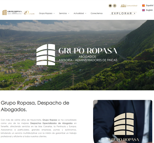 Grupo Ropasa – web corporativa